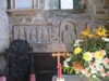 saxon stone frieze behind south aisle altar