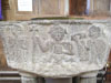 View of font carving